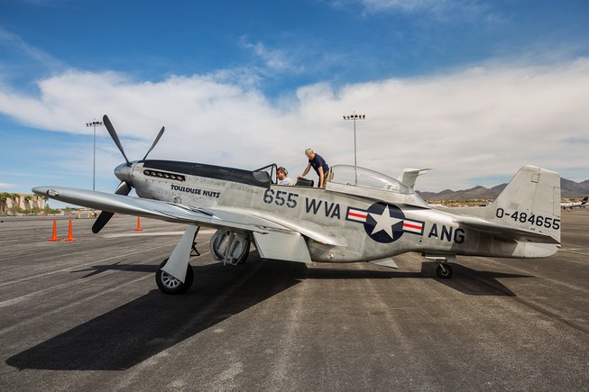 A look at the TF-51D Mustang, on display at the ...