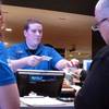 In this March 8, 2019, photo, a gambler makes a sports bet at the Tropicana casino in Atlantic City N.J.