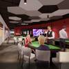 A rendering shows a casino floor lab at the Black Fire Innovation hub, currently under construction, at UNLV's Harry Reid Research & Technology Park. 