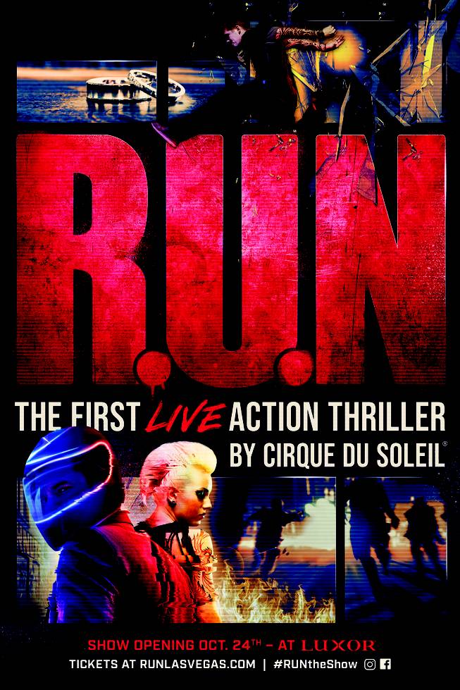 The poster for Cirque du Soleil's new "R.U.N" show.