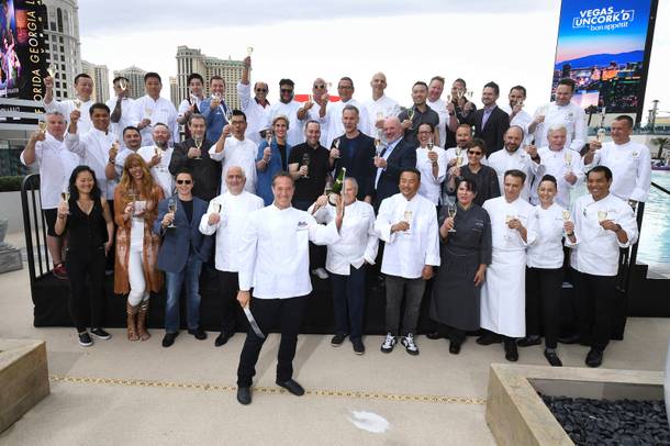 Chef Bruce Bromberg does the honors as Vegas Uncork'd kicks off its 13th year with a ceremonial 