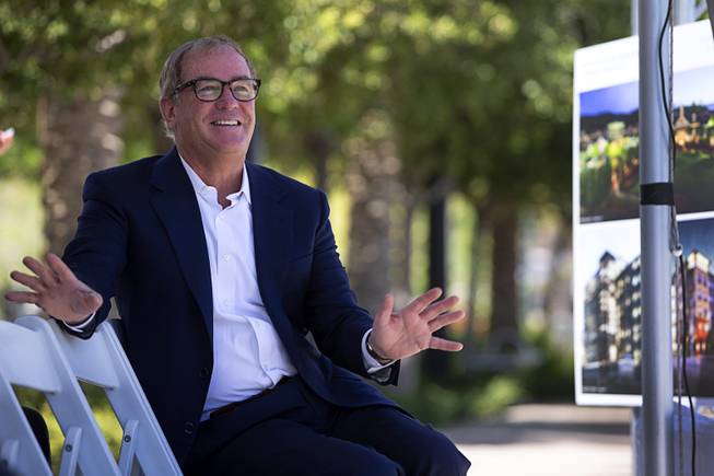 Tim Downey, CEO, Southern Land Company (SLC), attends a groundbreaking ceremony for Auric, a luxury, mid-rise apartment complex by SLC, at Symphony Park in downtown Las Vegas, May 21, 2019. The complex will be built on six acres of vacant land north of the Smith Center for the Performing Arts.