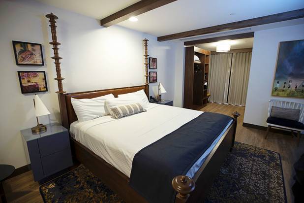 A view of a renovated tower room at the El Cortez in downtown Las Vegas Wednesday, May 22, 2019.