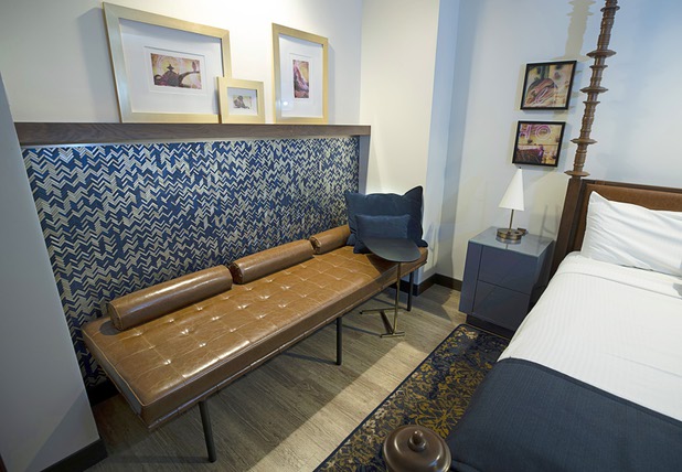 A view of a renovated tower room at the El Cortez in downtown Las Vegas Wednesday, May 22, 2019.
