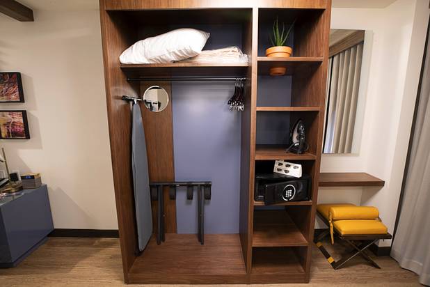 A view of a renovated tower room at the El Cortez in downtown Las Vegas Wednesday, May 22, 2019.