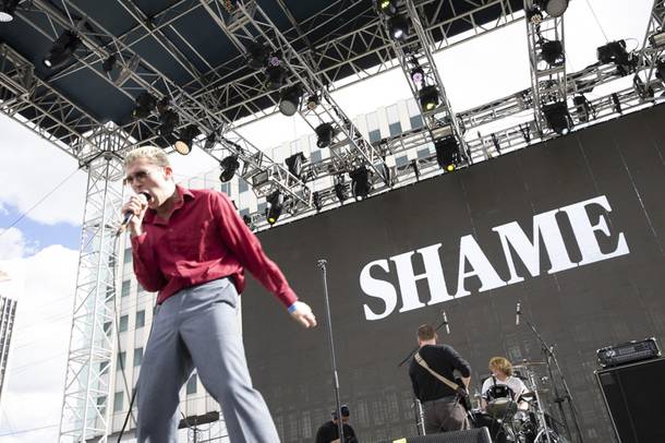 Shame performs during the Punk Rock Bowling and Music Festival at the Downtown Las Vegas Events Center Monday, May 27, 2019. (PHOTO / Courtesy, John Gilhooley)