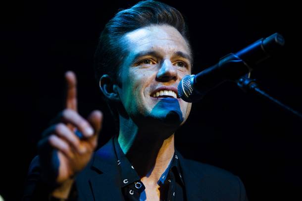 Brandon Flowers performs during the Emerge Festival at the Hard Rock Hotel Friday, May 31, 2019.