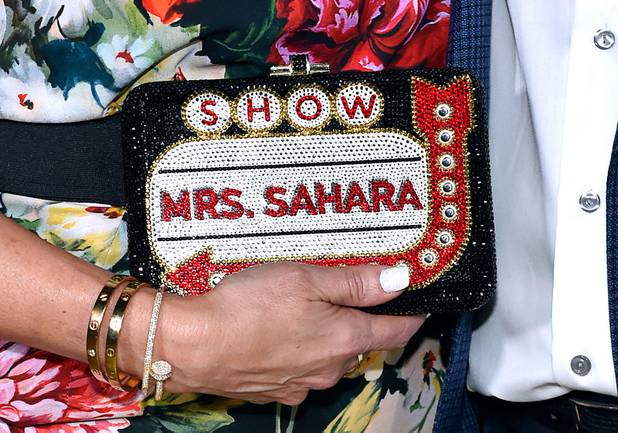 A detail photo of Liset Meruelo's purse is seen at ...