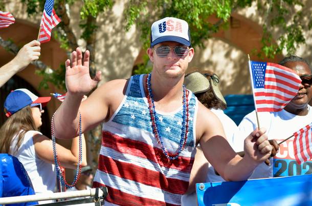 A participant is shown in the Fourth of July parade during the 71st Annual Boulder City Damboree Celebration in Boulder City on Thursday, July 4, 2019.