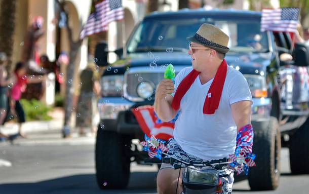 A participant is shown in the Fourth of July parade during the 71st Annual Boulder City Damboree Celebration in Boulder City on Thursday, July 4, 2019.