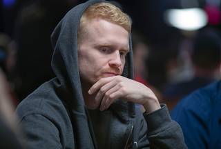 Preben Stokkan of Norway competes during Day 4 of the World Series of Poker Main Event at the Rio Tuesday, July 9, 2019.
