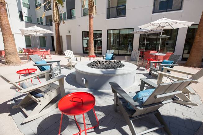 A look at The Degree, a new on campus apartment complex for students at UNLV, Mon. July 15, 2019.