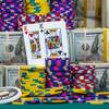 Hossein Ensan's winning cards are displayed during the World Series of Poker Main Event at the Rio Wednesday, July 17, 2019.