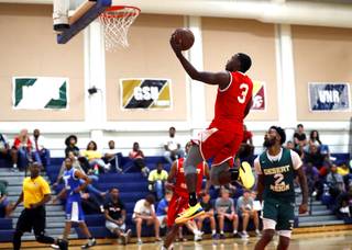 UNLV guard Amauri Hardy (3)  during a Desert Reign basketball game at the Doolittle Community Center Wednesday, July 17, 2019. The Pro City summer league games are open to the public and attract professional and college basketball players.