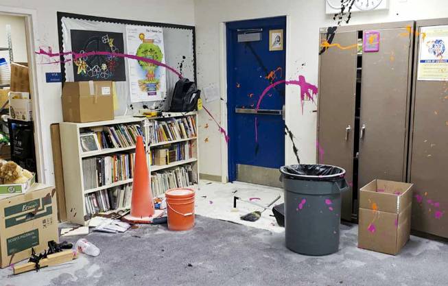 Vandalism at Robert E. Lake Elementary School