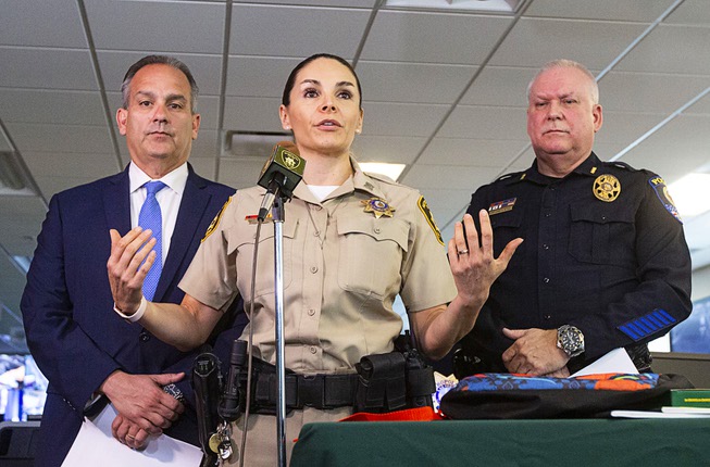 Sasha Larkin, Las Vegas Metro Police Department captain speaks during ...