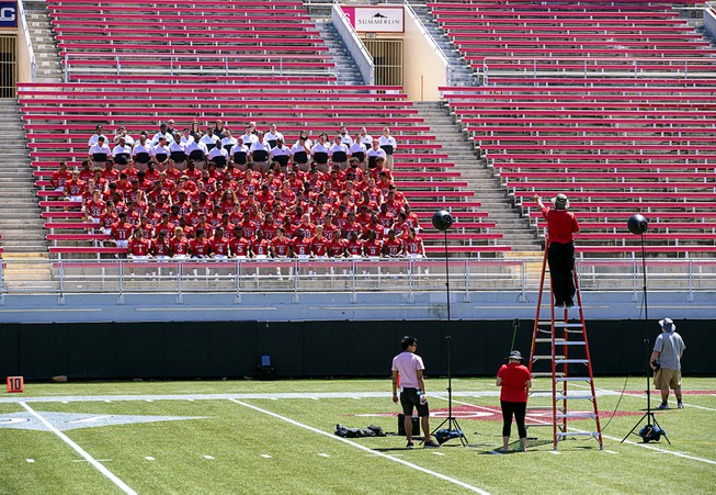 UNLV Rebels and coaches pose for a team photo during ...