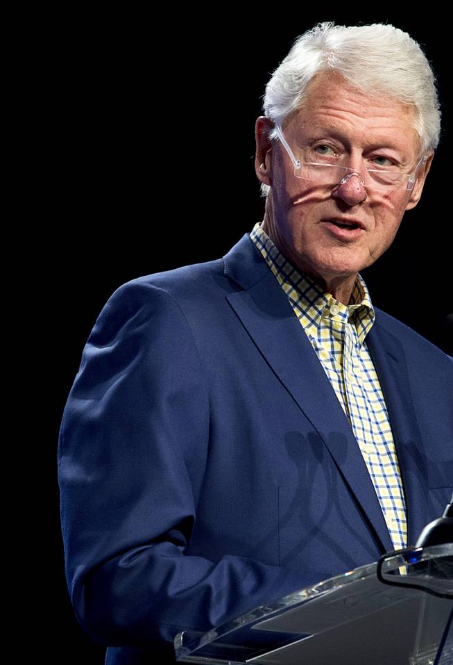 President Bill Clinton convenes the third meeting of the Clinton Global Initiative Action Network on Post-Disaster Recovery, held at the Miramar Convention Center, in San Juan, Puerto Rico, Tuesday Jan. 29, 2019. 