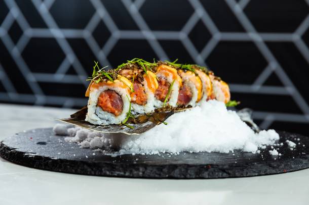 Jade Asian Kitchen at Rampart Casino serves the Troy Roll on Thursday, July 11, 2019.