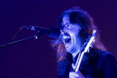 Opeth perform during the Psycho Las Vegas music festival at Mandalay Bay Sunday, Aug. 18, 2019.