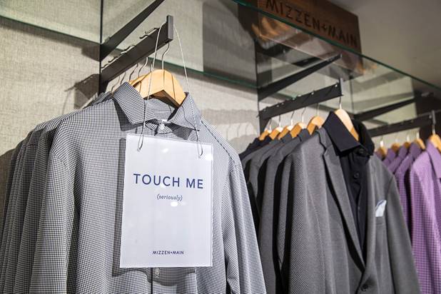 Shirts are displayed at Misura, a menswear retail store inside the Appian Way Shops at Caesars Palace, Wednesday, Sept. 4, 2019.