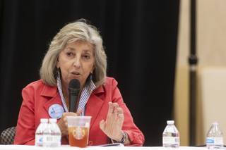 U.S. Rep. Dina Titus, D-Nev., talks about the proposed nuclear storage waste facility at Yucca Mountain during a panel hosted by the Nevada Conservation League at the East Las Vegas Community Center in Las Vegas on Thursday, Sept. 5, 2019.