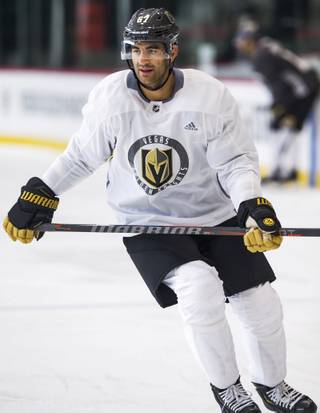 Vegas Golden Knights forward Max Pacioretty takes part in drills during practice at City National Arena on Friday 13, 2019 in Las Vegas.
