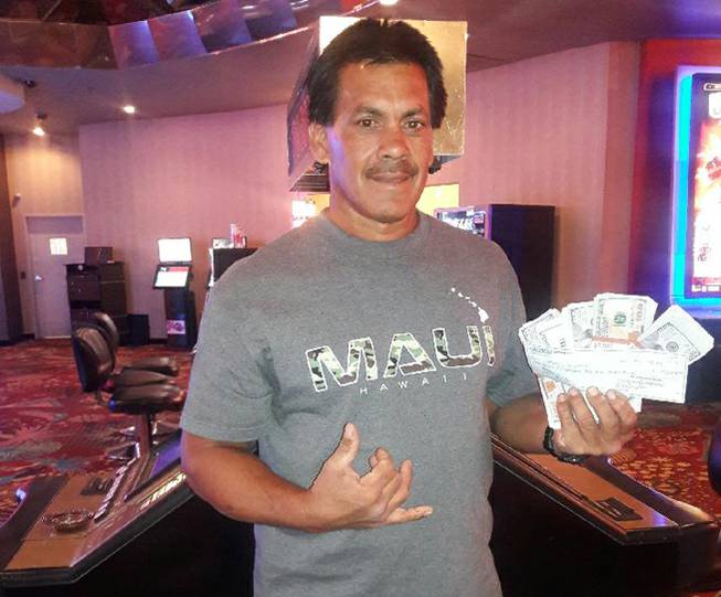 Eric Santos of Kahului, Hawaii, hit a $96,000 video poker jackpot on Friday, Sept. 20, 2019, at the Plaza in downtown Las Vegas.
