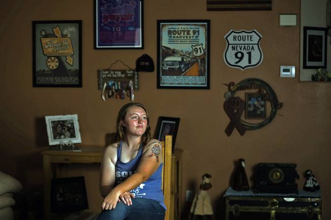 Oct. 1 survivor Cody Jones poses for a portrait in her home Thursday, Sept. 19, 2019.