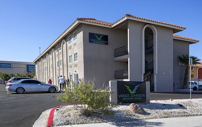 An exterior view of the Vance Johnson Recovery Center, a 44-bed addiction treatment facility near Sahara Avenue and Highland Drive, Friday, Sept. 27, 2019. The center is