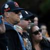 Families and friends of shooting victims attend a 1 October Sunrise Remembrance ceremony at the Clark County Government Center Tuesday, Oct. 1, 2019. The ceremony marked the second anniversary of the Oct. 1, 2017 mass shooting in Las Vegas.