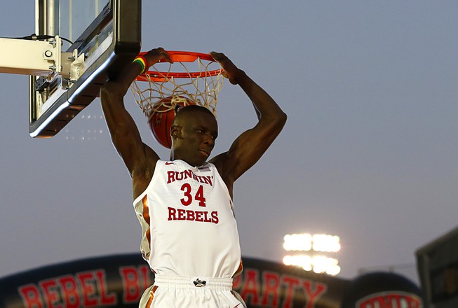 Mbacke Diong (34) during the Runnin' Rebels Scarlet & Gray ...