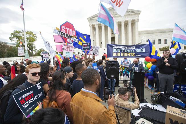 LGBT supporters at Supreme Court