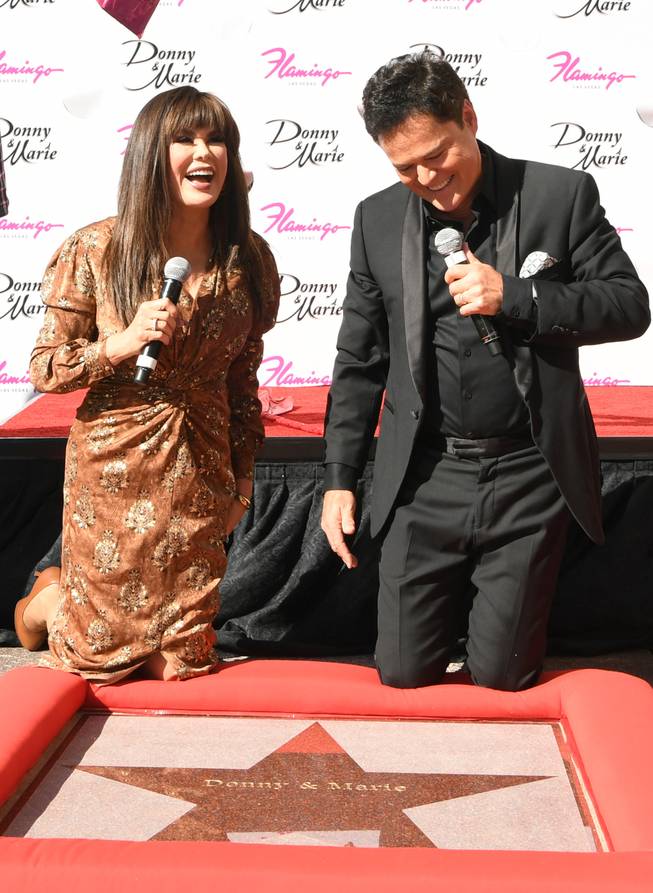 Donny & Marie received a star on the Strip.