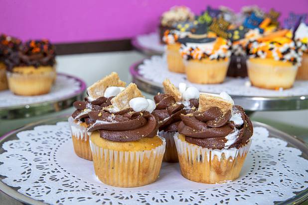 Cupcakes are displayed at Caked Las Vegas, 7175 W. Lake Mead Blvd., Tuesday, Oct. 29, 2019.