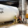The Boring Company prepares to begin tunnel work for the Las Vegas Convention Center's underground people mover project. The machine, which will bore an average of 100 feet a day, was receiving final adjustments before starting to dig on Friday Nov. 15, 2019.  
