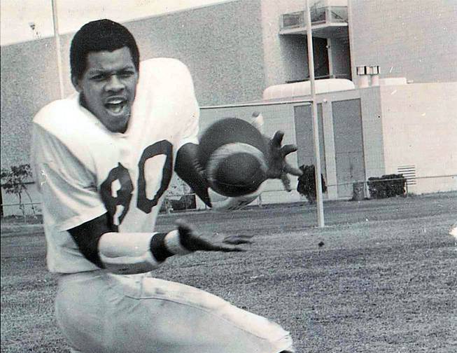 Nate Hawkins played wide receiver for UNLV in the early 1970s.