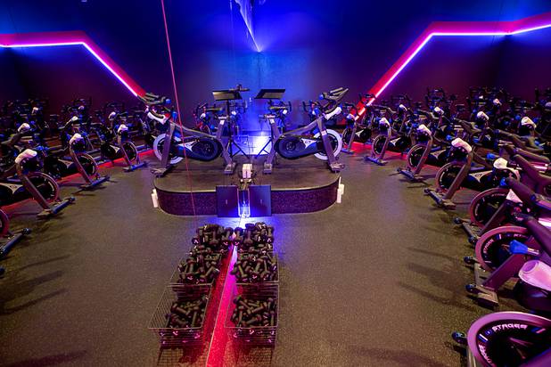 A view of the Ride room at Redemption Fitness, 1059 S. Rampart Blvd., Wednesday, Dec. 4, 2019.