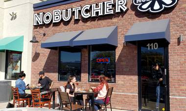 No Butcher vegan deli opened almost two months ago on the corner of Rainbow and Spring Mountain. 