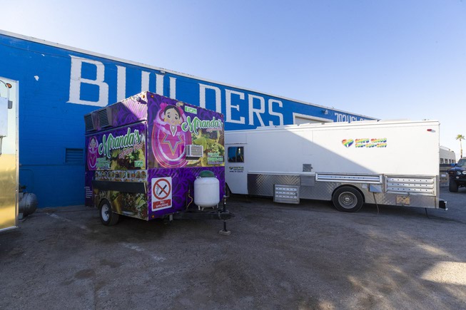 Food trailers are parked at Ibarra's Food Truck Builders, Friday, ...