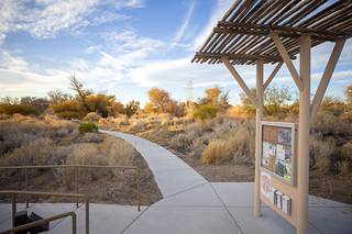 A view of walking trails behind the visitor center at the Desert National Wildlife Refuge north of Las Vegas Friday, Dec. 13, 2019.
