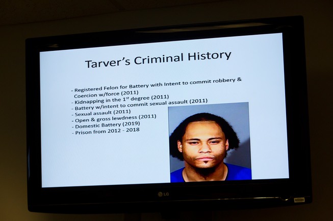 A photo of suspect Jamari Tarver is shown during a ...