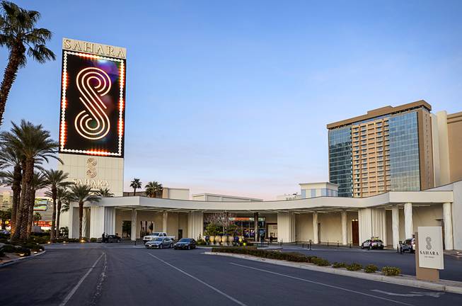 An exterior view of the Sahara hotel-casino Friday, Jan. 10, 2020.