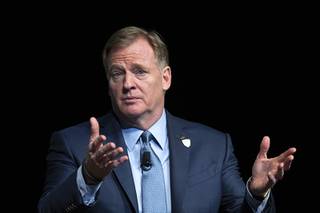 National Football League (NFL) Commissioner Roger Goodell speaks during Preview Las Vegas, presented annually by the Las Vegas Metro Chamber of Commerce, at Wynn Las Vegas Friday, Jan. !7, 2020.