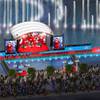 An artist's rendering of the NFL Draft red carpet stage at the Fountains of Bellagio. 