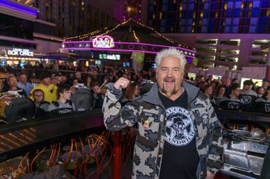 Chef and TV host Guy Fieri’s celebrates his birthday at his Las Vegas restaurant, Guy Fieri’s Vegas Kitchen & Bar at The LINQ Hotel Wednesday, Jan. 22, 2020. COURTESY