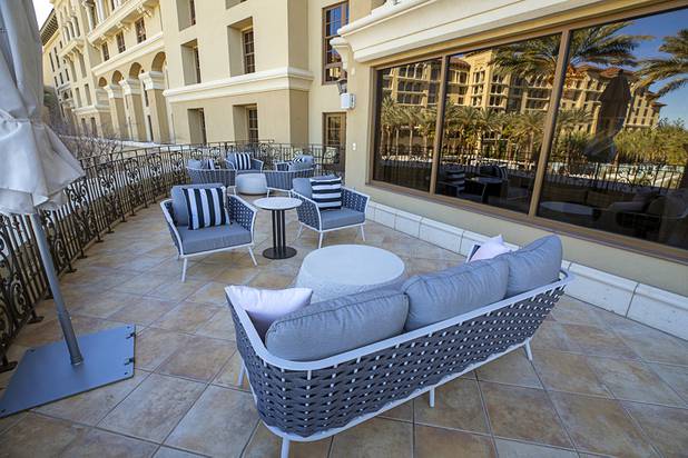 A private patio is included in a Strip View Suite at Green Valley Ranch in Henderson Wednesday, Feb. 5, 2020.