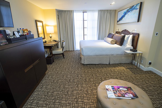 A guest bedroom is shown in the Presidential Suite at Green Valley Ranch in Henderson Wednesday, Feb. 5, 2020.