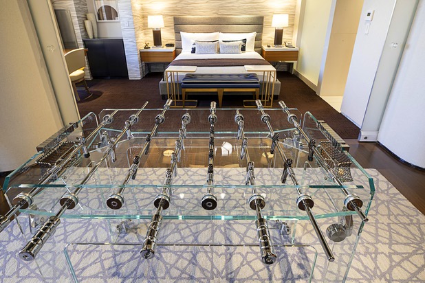 A foosball table is displayed in the Presidential Suite at Green Valley Ranch in Henderson Wednesday, Feb. 5, 2020.