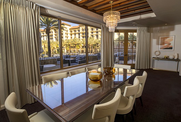 A view of the dining area in a Strip View Suite at Green Valley Ranch in Henderson Wednesday, Feb. 5, 2020.